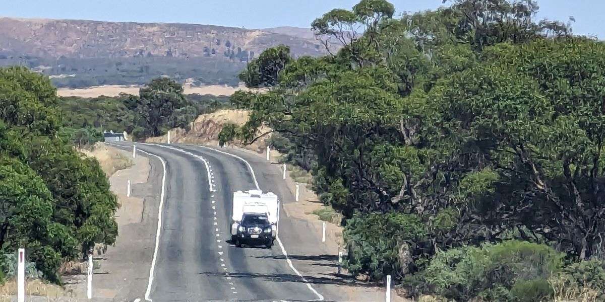 Nomads in Australia often travel by caravan